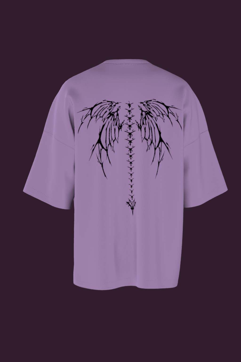 Bone Shadow Oversized T-Shirt – Gothic Streetwear Graphic Tee