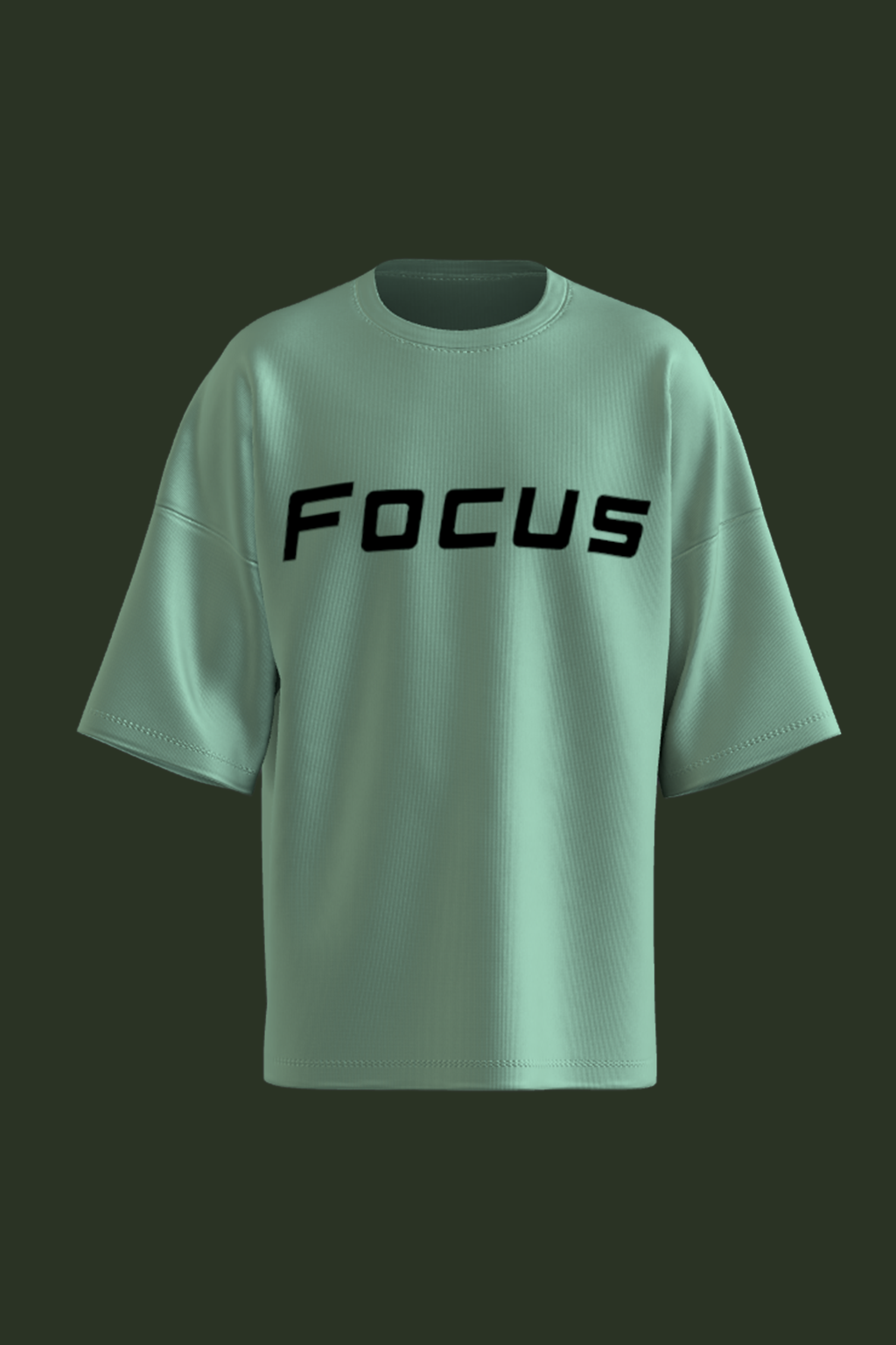 Focus Oversized T-Shirt – Me vs Me Motivational Graphic Tee