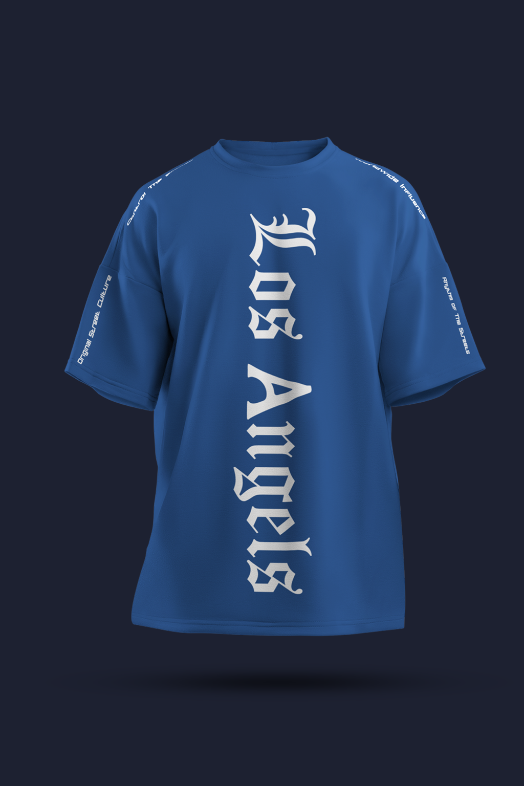 Los Angeles Oversized T-Shirt – Blue Streetwear Graphic Tee
