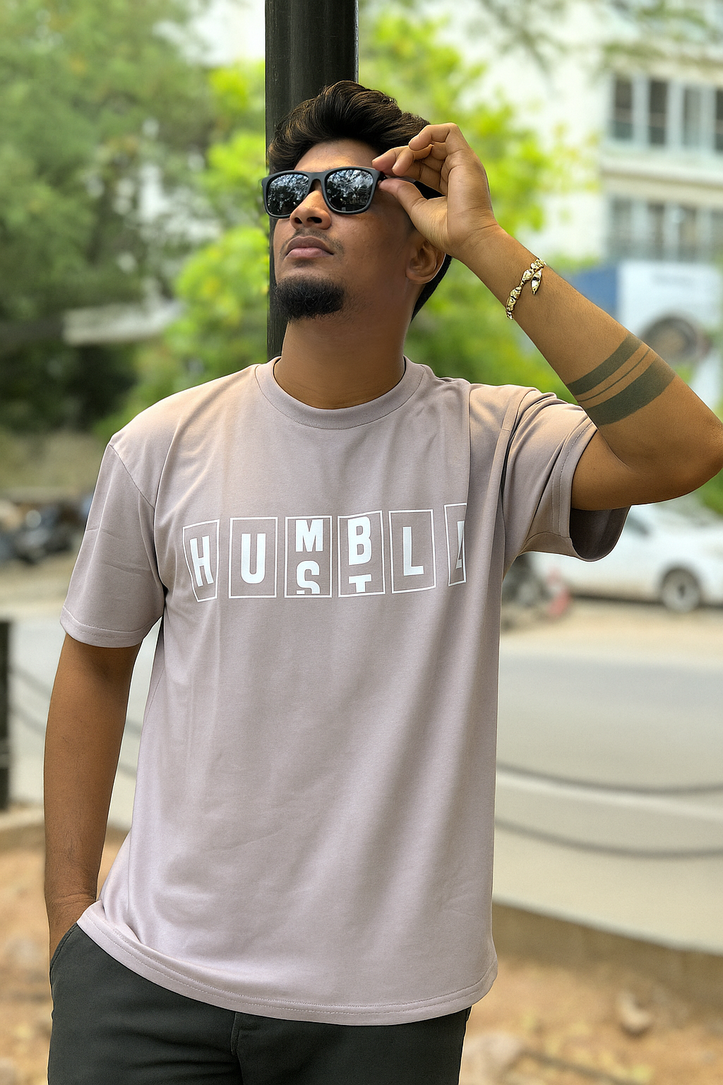 Humble Hustle Oversized T-Shirt – Money Grip Streetwear Graphic Tee