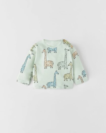 Giraffe Slub Knit T-Shirt
